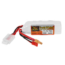 ZOP Power 11.1V 600mAh 70C 3S Lipo Battery JST XT30 Plug for Eachine Lizard95 FPV Racer 