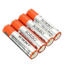 4PCS SORBO 1.5V 400mAh Rechargeable AAA Lipo Battery with 4 In 1 Charger Cable