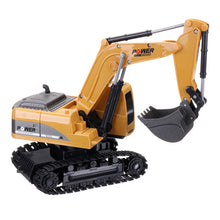 BOCHENG TOYS 1/24 5CH Wireless Controlled Rc Car Die-cast Engineering Excavator Truck 