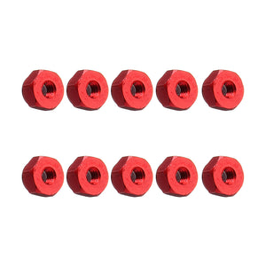 10Pcs M2 Manual Knurled Thumb Aluminum Alloy Screw Nut Spacer Flat Washer