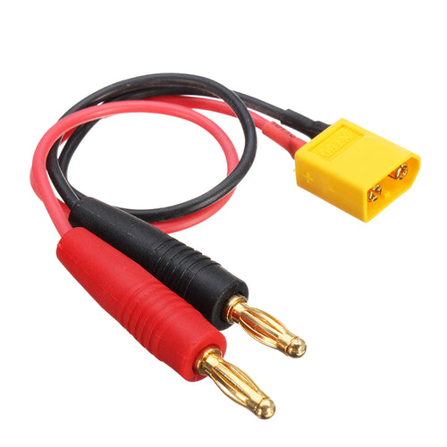 18AWG 4mm XT60 Connector to Banana Plug Battery Connectors Charger Cable 20cm