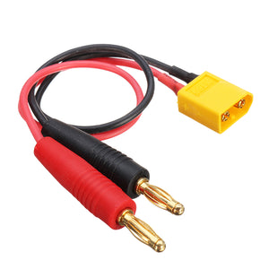 18AWG 4mm XT60 Connector to Banana Plug Battery Connectors Charger Cable 20cm