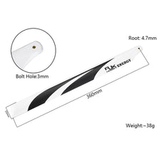 1Piar RJX B Grade 325 / 360 / 430 / 520 / 550 / 600 / 690mm Carbon Fiber Main Blade For RC Helicopter