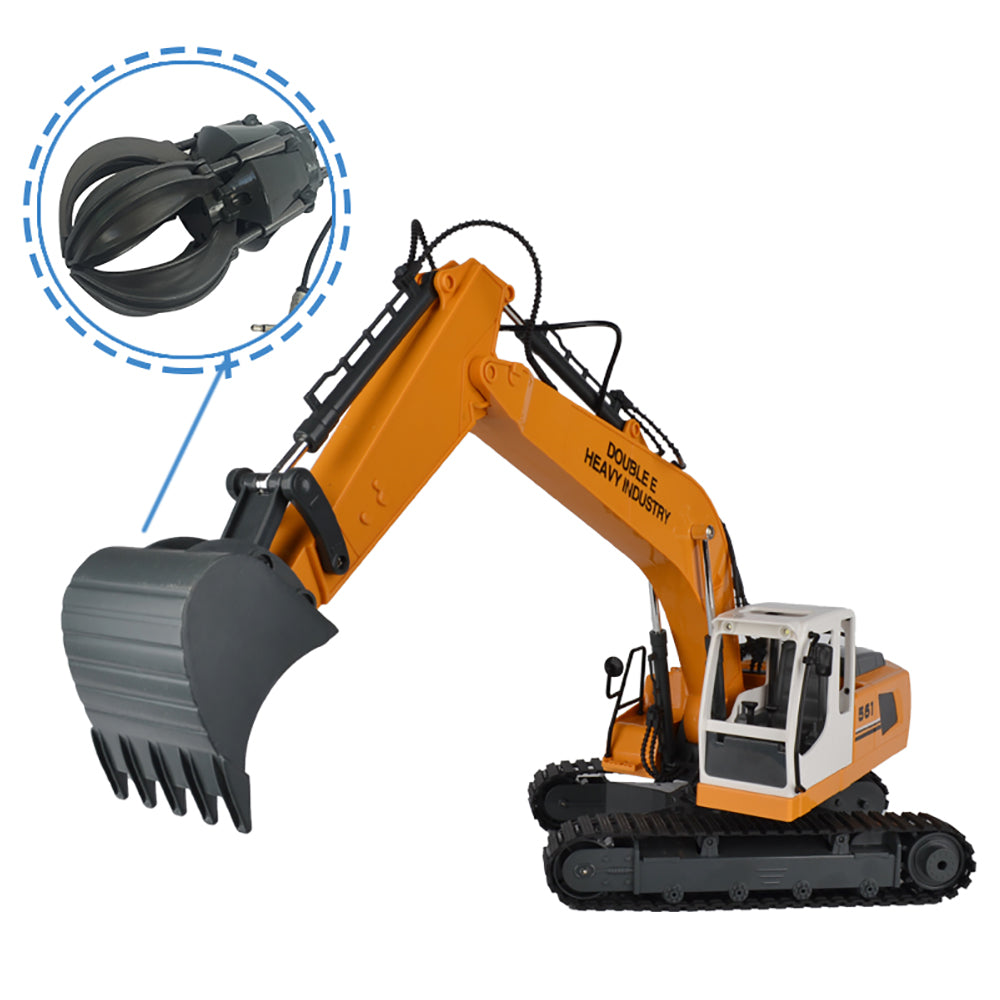 Double E E561-003 RC Excavator Alloy 3 In 1 Engineer Robot Car With Metal Bucket And Dig Hand