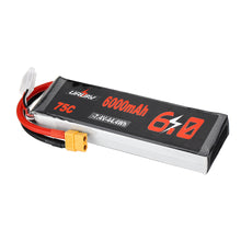 URUAV 7.4V 6000mAh 75C 2S Lipo Battery XT60 Plug for RC Car