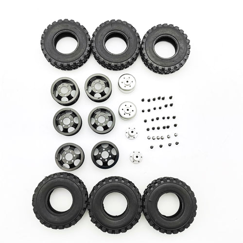4X4 Rear Double RC Car Wheel For 1/16 WPL B14 B24 JJRC Q61 Military Truck Vehicle Models 