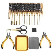 YZ 18pcs Screwdriver Repair Tool Set Hex Screwdriver Pliers Hole Opener Screws Tray