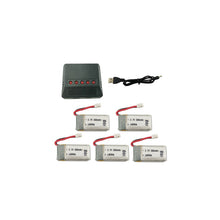 5PCS 3.7V 300mAh Lipo Battery 5 IN 1 Charger Set for Eachine E010 H36 RC Quadcopter 