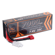 ZOP Power 7.4V 7000mAh 35C 2S2P Lipo Battery T Plug for RC Car RC Airplane