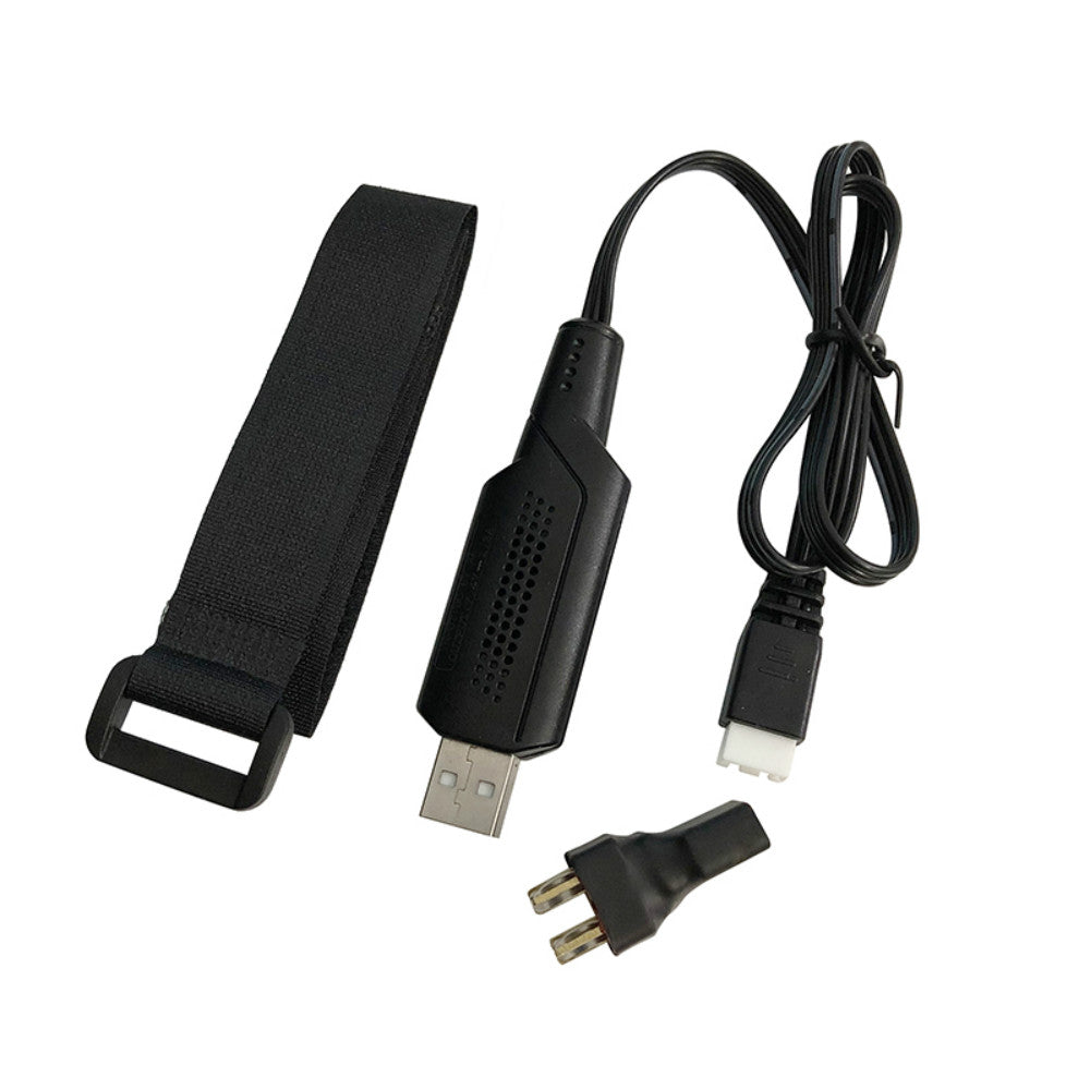 3PCS Xinlehong Dual Battery T Plug Conversion Wire USB Charger for 7.4V RC Lipo Spare Parts 
