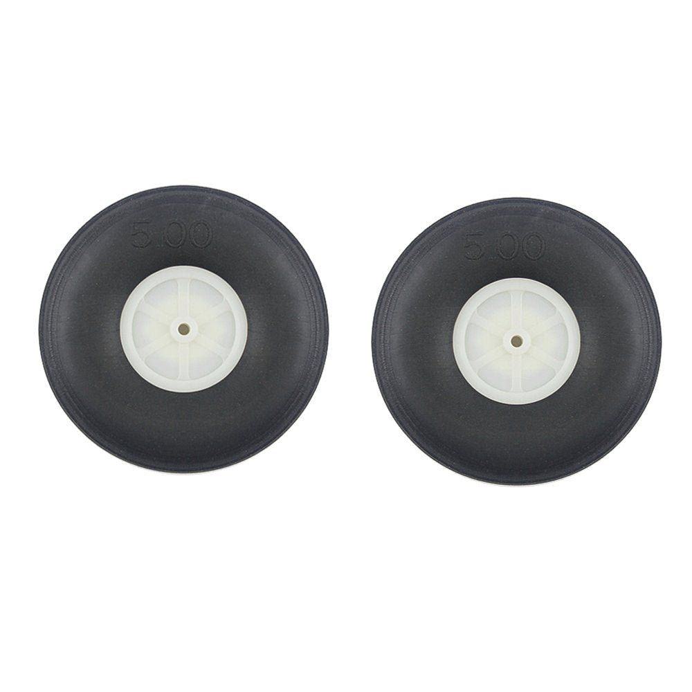 2 Pieces 128mm Diameter PU Simulation Wheel Wheels For RC Airplane 