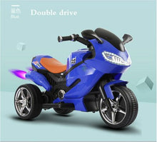 Children's electric motorcycle tricycle large toy car can sit baby battery boys and girls remote control baby carriage