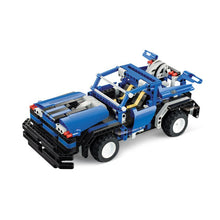 Off-Road Police Mechanical Master 445PC Assembly Block RC Car 2-in-1 Truck & Roadster Kit RC Remote Control Car Racing Toy Car