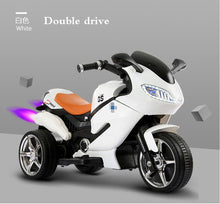Children's electric motorcycle tricycle large toy car can sit baby battery boys and girls remote control baby carriage