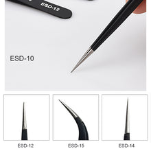 VETUS ESD10-15 Anti-static Stainless Steel Tweezer Set for RC Helicopter Repair Tools Kit