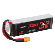 URUAV 14.8V 3000mAh 75C 4S Lipo Battery XT60 Plug for RC Racing Drone