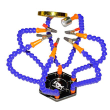 RJXHOBBY RJX2975W USB LED Light Helping Hands Magnifier Station Black Color for Soldering