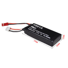 2Pcs 7.4V 1400mAh Lipo Transmitter Battery For Hubsan X4 H501S H502S H109S H901A H906A Transmitter