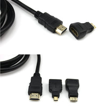 1.5m 150cm Standard HD Port-A Cable Mini HD Port-C Micro HD Port-D Adapter Connector