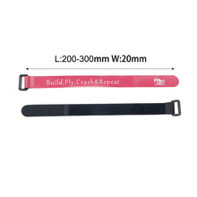 8Pcs RJXHOBBY 200-300mm Non-Slip Silicone Red Green Color Battery Strap