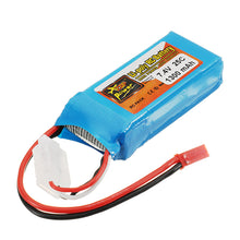 2 PCS ZOP Power 7.4V 1300mah 25C 2S Lipo Battery JST Plug