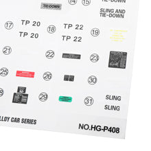 HG P408 1/10 RC Car Model Spare Parts DIY Stickers Decals Sheet for Military Green & Camouflage Body 