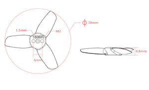 10 Pairs KINGKONG/LDARC 1535 3-blade 1.5mm Hole Propeller for TINY GT7 GT8 2019 V2 FPV Racing Drone