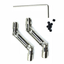 Racerstar 2PCS 57-70mm Upgrade Metal Silver Drive Shaft for WPL HengLong 1/16 RC Car Parts 