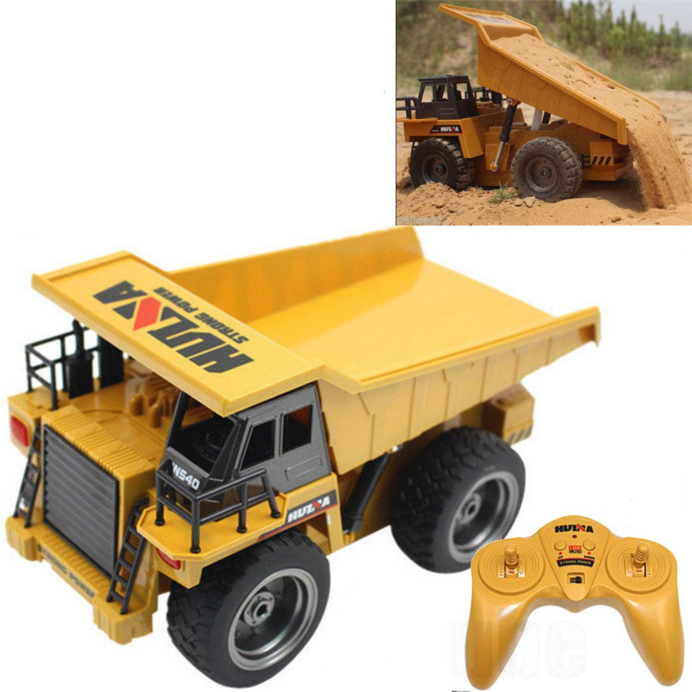HuiNa Toys 540 1/18 2.4G 6CH Electric Rc Car Dump Truck Alloy Engineering Vehicle