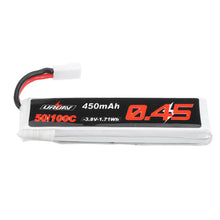 5Pcs URUAV 3.8V 450Mah 50/100C 1S HV 4.35V Lipo Battery White Plug for Happymodel Snapper7 Emax Tinyhawk
