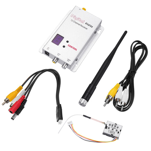 Partom 1.2G 12CH 200mW Wireless FPV Transmitter With Fox-R02 12CH FPV Receiver Combo For RC Drone Airplane Long Range