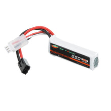 XF POWER 7.4V 650mAh 25C 2S Lipo Battery Small Tamiya Plug 