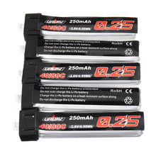 5Pcs URUAV 3.8V 250mAh 40C/80C 1S Lipo Battery PH1.25 Plug for RC Drone