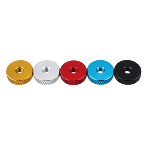 10Pcs M4 Manual Knurled Thumb Aluminum Alloy Screw Nut Spacer Flat Washer