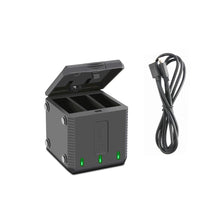 3-Way Slot Battery Charger LED Charging Box Carry Case Battery Housing for GoPro Hero 7 6 5 Accessories 