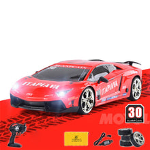 JHL 1/16 2.4G 4WD Drift Rc Car Titanium Alloy Shell with LED Light Racing Toys