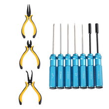 Yunzhong YZ002 10Pcs Slotted Phillips Hex Screwdriver Pilers Tools Box Set