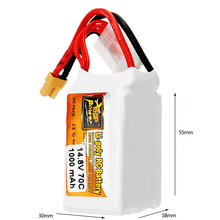 ZOP Power 14.8V 1000mAh 70C 4S Lipo Battery XT30 Plug For RC Drone