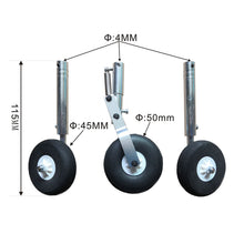 Aluminum Alloy Shock Absorber Retractable Landing Gear Set for RC Airplane