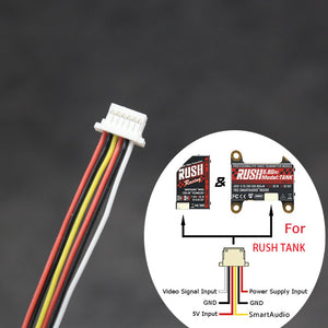 10cm FPV Video Transmitter Connection Cable Wire For Racing Drone Pandarc 5804M/Rush Tank//EWRF/Foxeer TM25 Cleartx VTX