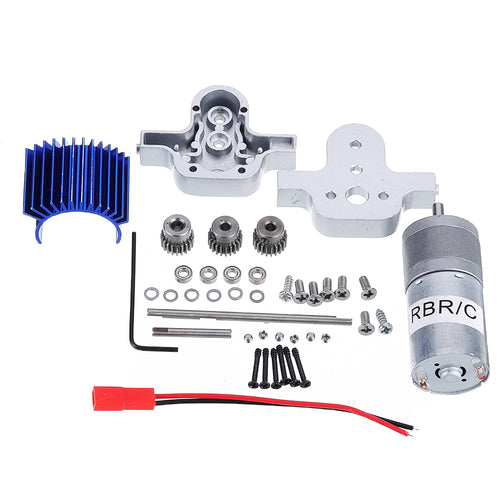 Metal Transfer Case Box+370 Motor Set for WPL B16 B24 B36 C24 JJRC Q65 1/16 Rc Car Parts