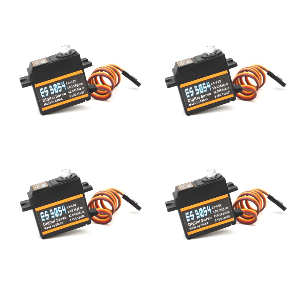 4PCS Emax ES3054 17g 3.5kg 0.13sec Metal Gear Digital Servo For RC Airplane (ES3154 Upgraded Version)