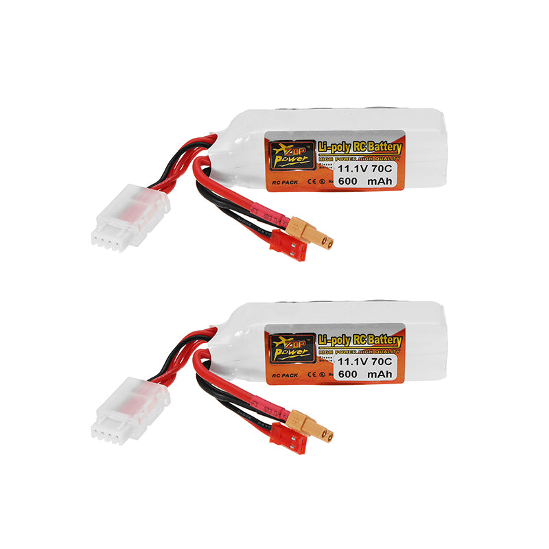 2Pcs ZOP Power 11.1V 600mAh 70C 3S Lipo Battery JST XT30 Plug for Eachine Lizard95 FPV Racer 