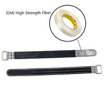 2Pcs RJXHOBBY High Strength Non Slip Silicone 3M Fiber Metal Claps Battery Strap for Lipo Battery