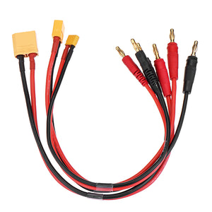 12AWG XT30/XT60/XT90 Plug to 4.0 Banana Plug Silicone Charging Cable for B6 AC Balance Charger