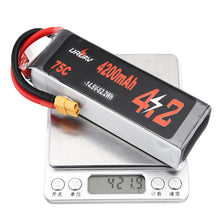 URUAV 14.8V 4200mAh 75C 4S Lipo Battery XT60 Plug for RC Racing Drone