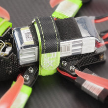 2Pcs RJXHOBBY High Strength Non Slip Silicone 3M Fiber Metal Claps Battery Strap for Lipo Battery