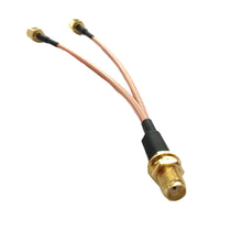 RG316 SMA Female To 2X SMA Male Plug Adapter Cable Y Cable Pigtail 15cm For RC Models