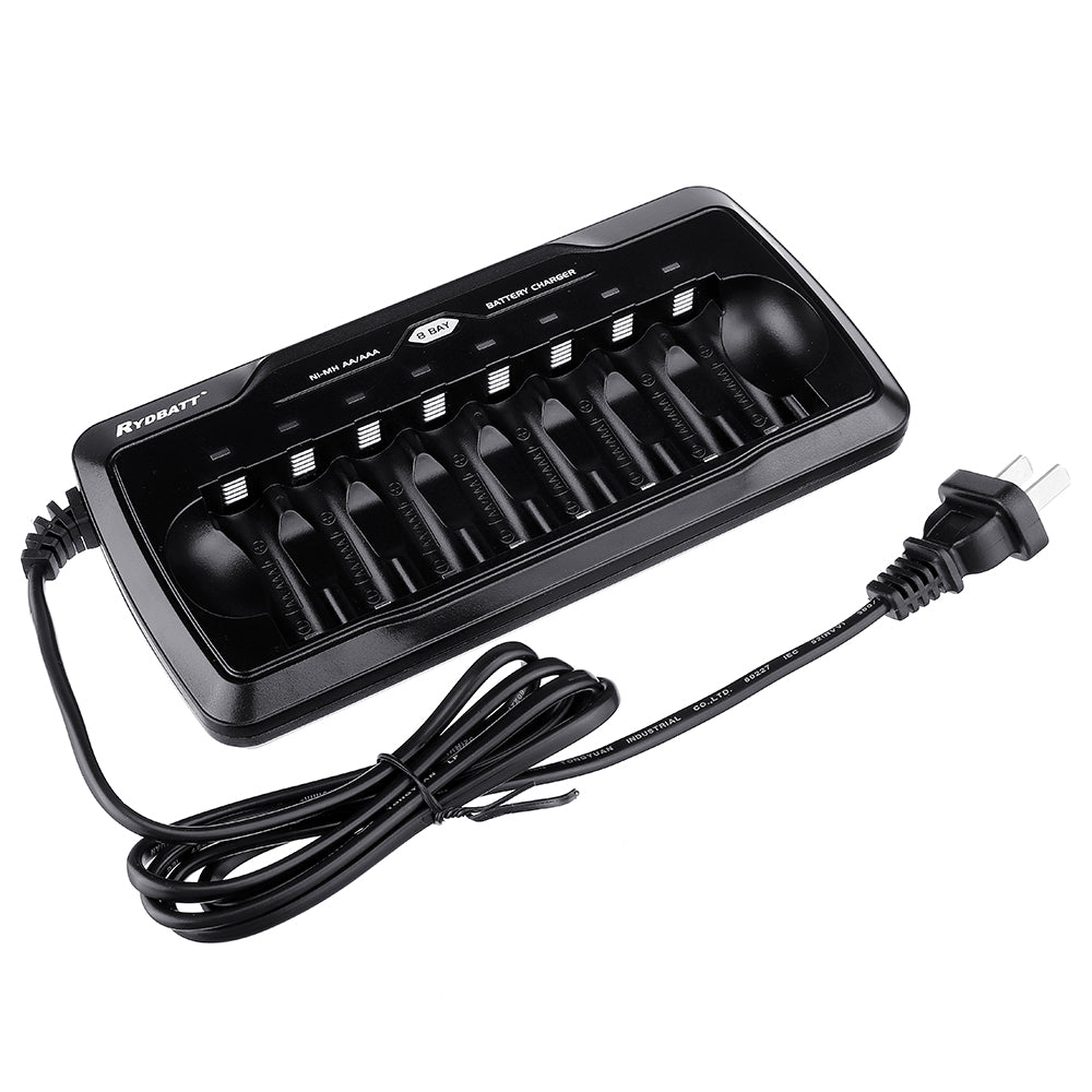 RYDBATT JBC026-11 8 Slots LED Display Smart Battery Charger for AA AAA Battery