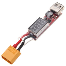 2S-6S Lipo Battery to USB Power Converter Adapter Digital Display 5V 1A